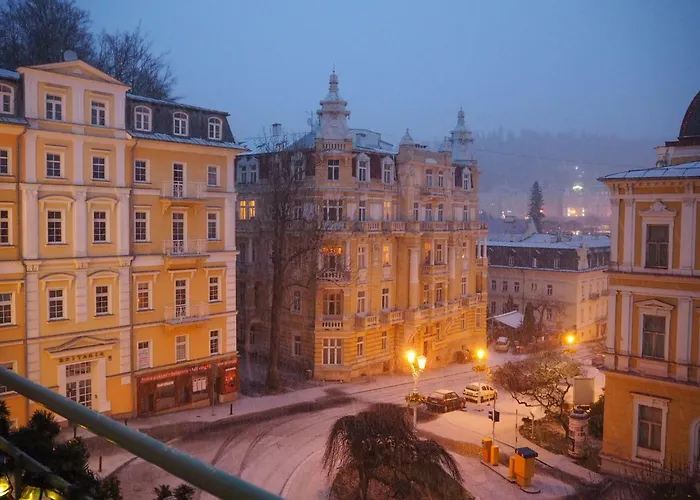 Balconies Above Colonnade Mariánské Lázně